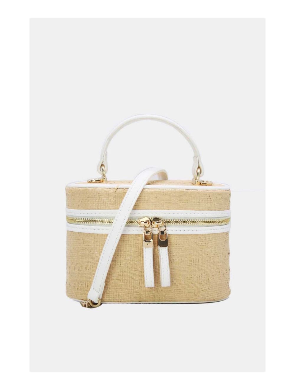 Tom&eva Mini Sac à Main Bi-matière 24P-5936-Blanc