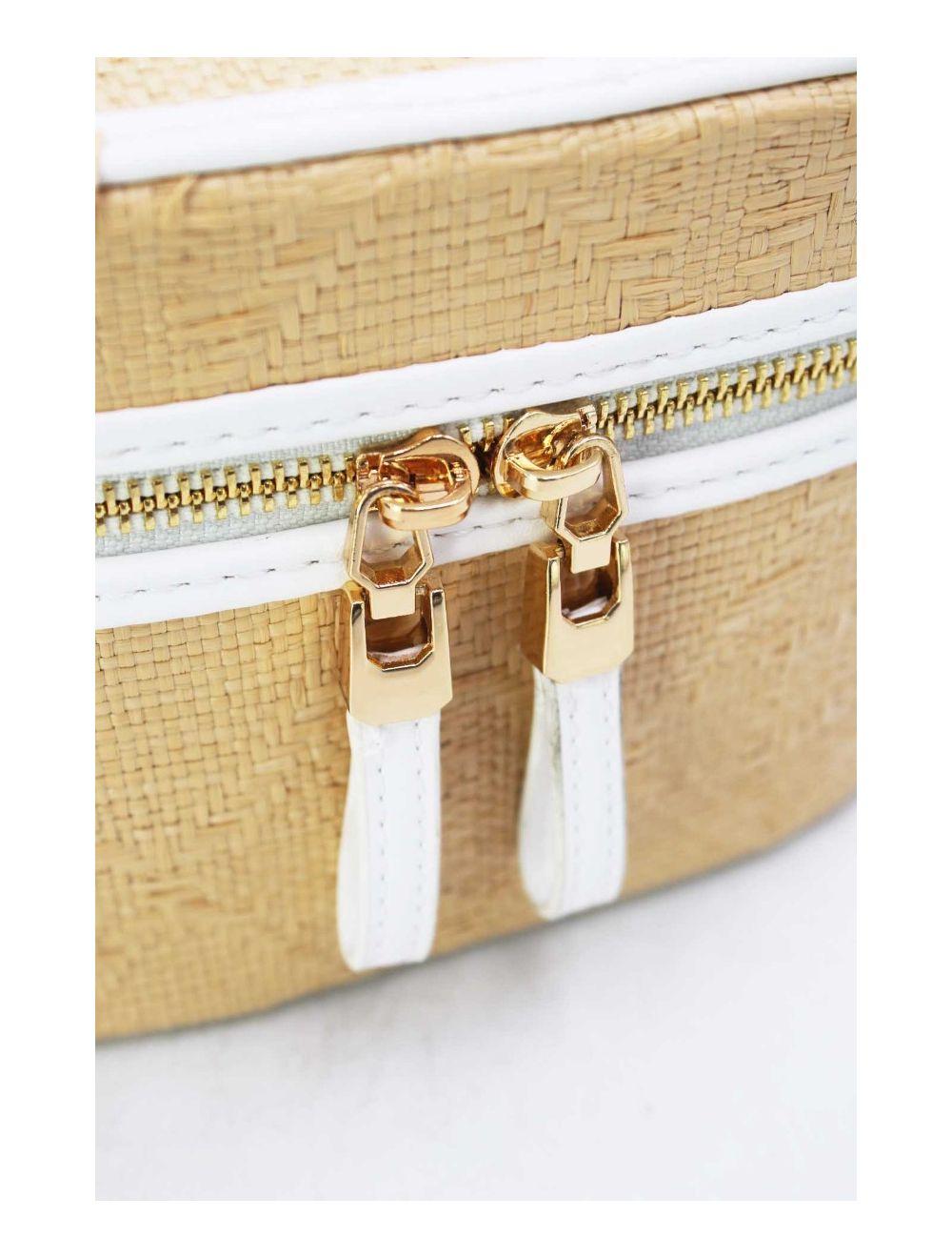 tom&eva Mini Sac à Main Bi-matière 24P-5936-Blanc