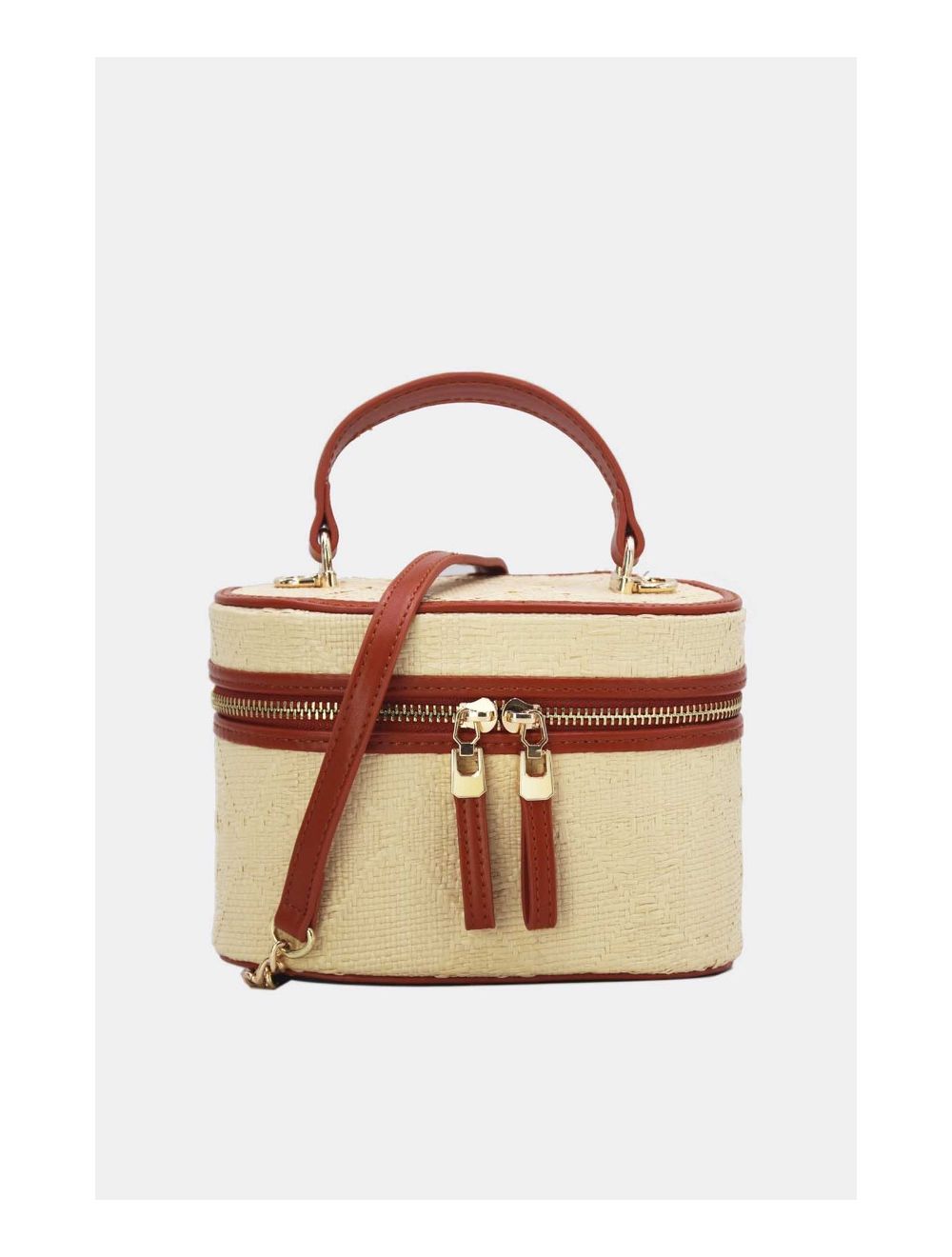 Tom&eva Mini Sac à Main Bi-matière 24P-5936-Camel