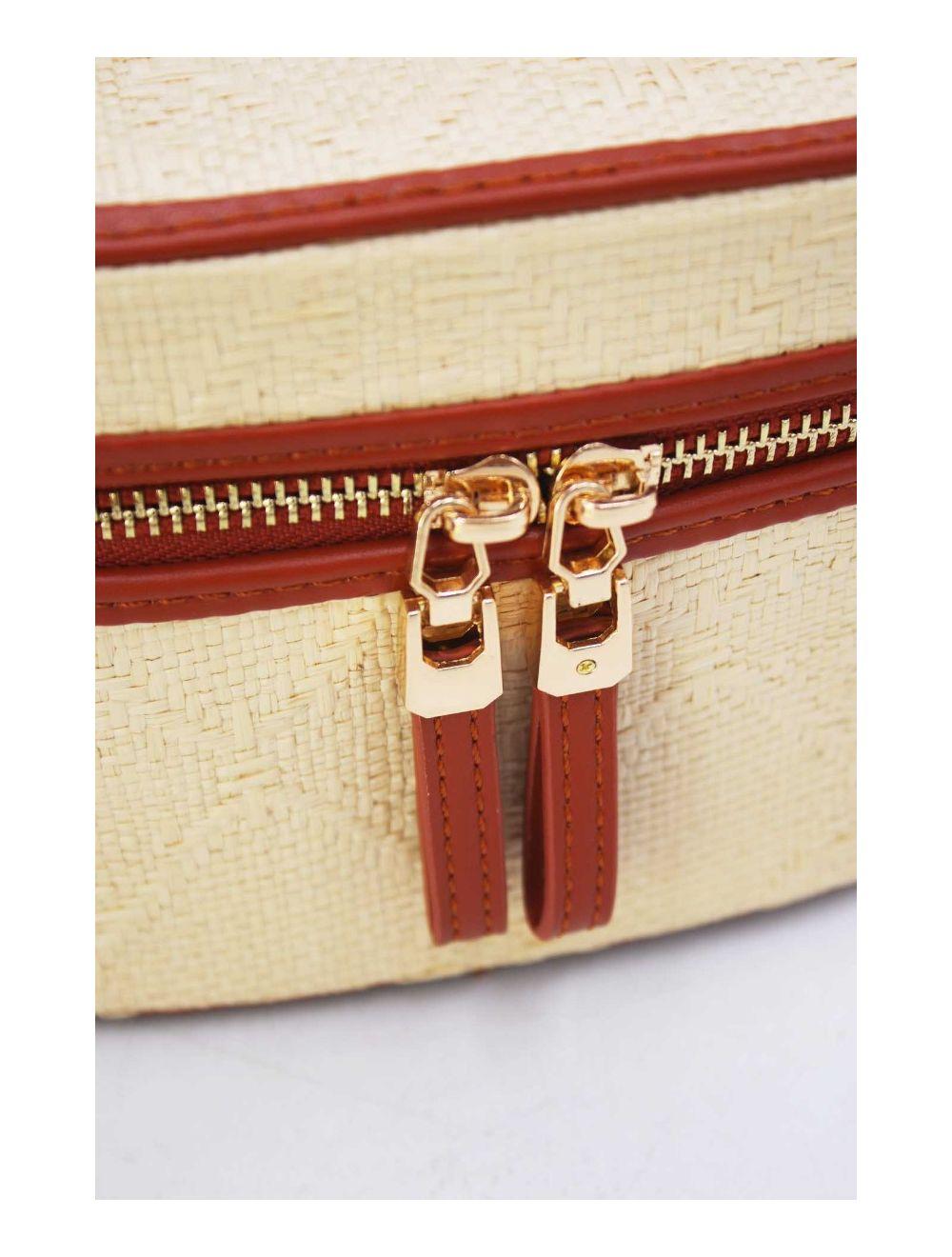 Tom&eva Mini Sac à Main Bi-matière 24P-5936-Camel