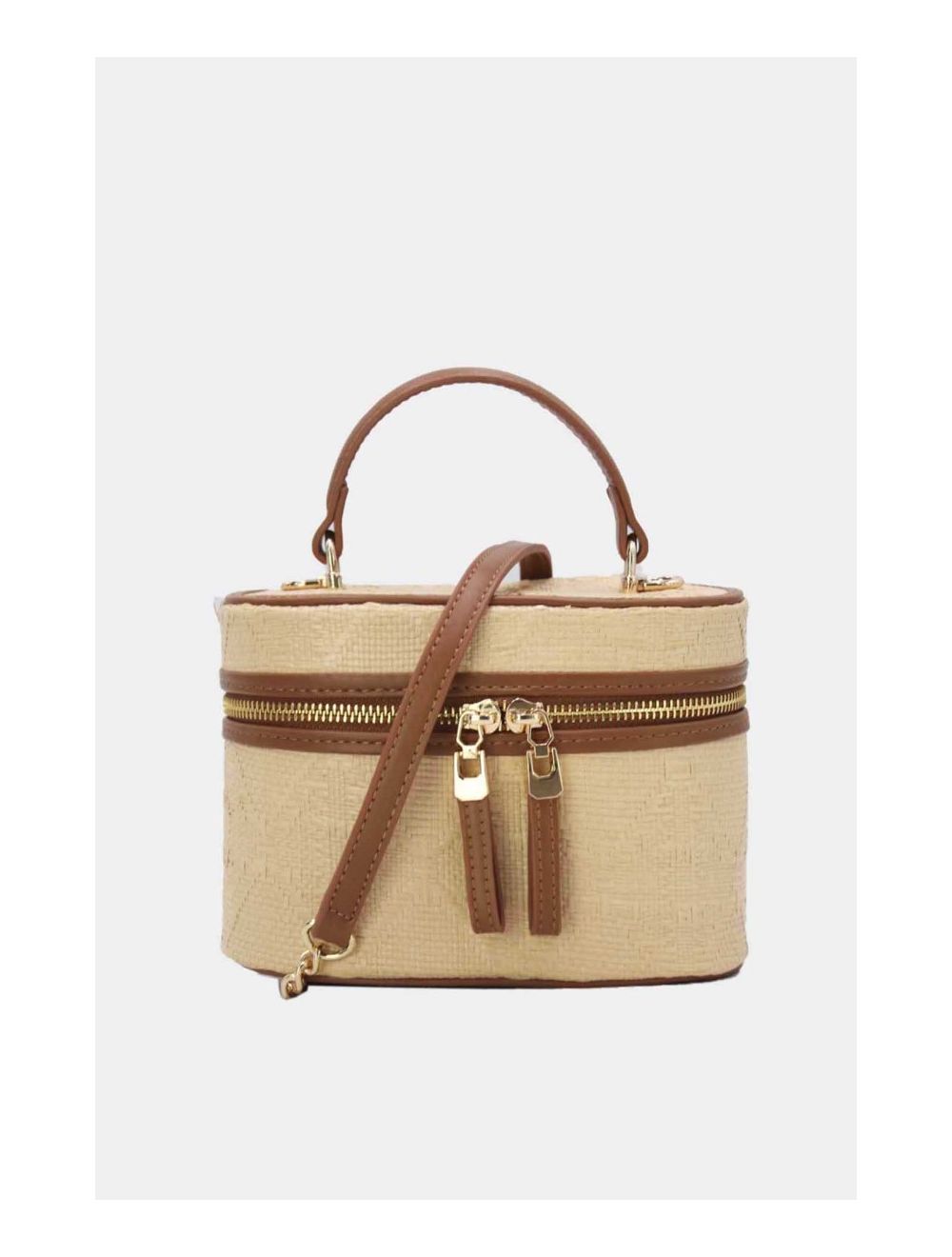 Tom&eva Mini Sac à Main Bi-matière 24P-5936-Marron