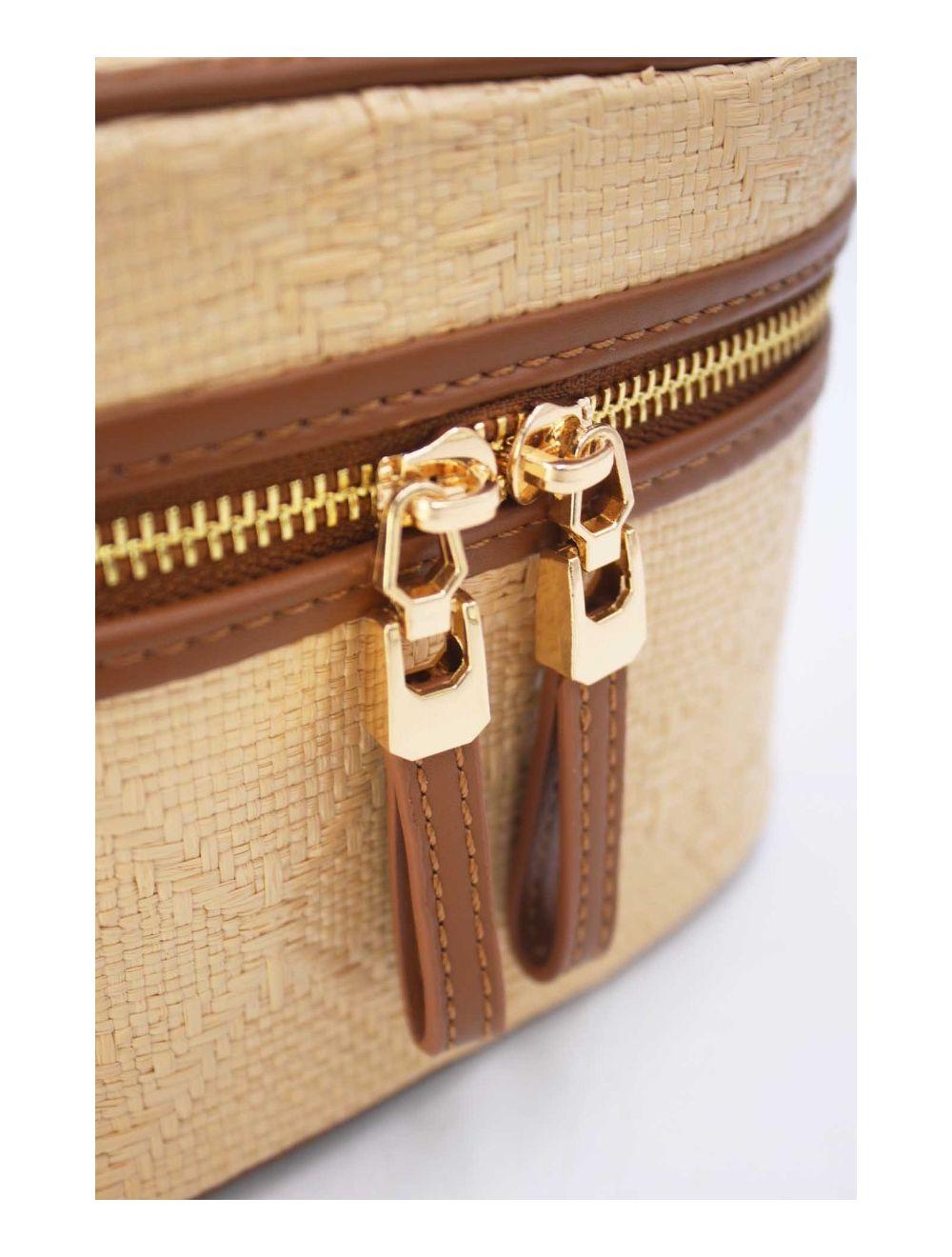 tom&eva Mini Sac à Main Bi-matière 24P-5936-Marron