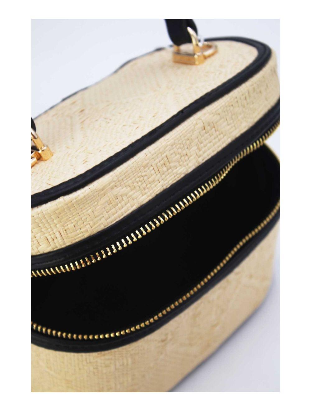 tom&eva Mini Sac à Main Bi-matière 24P-5936-Noir