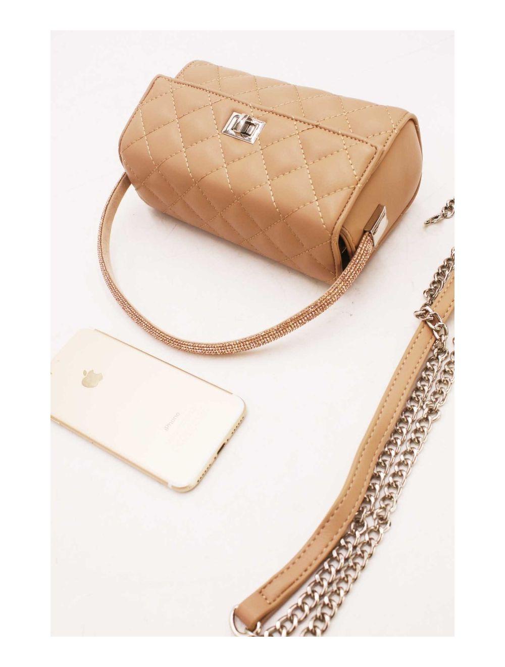 tom&eva Mini Sac à Main Matelassé-22P-5596-Abricot