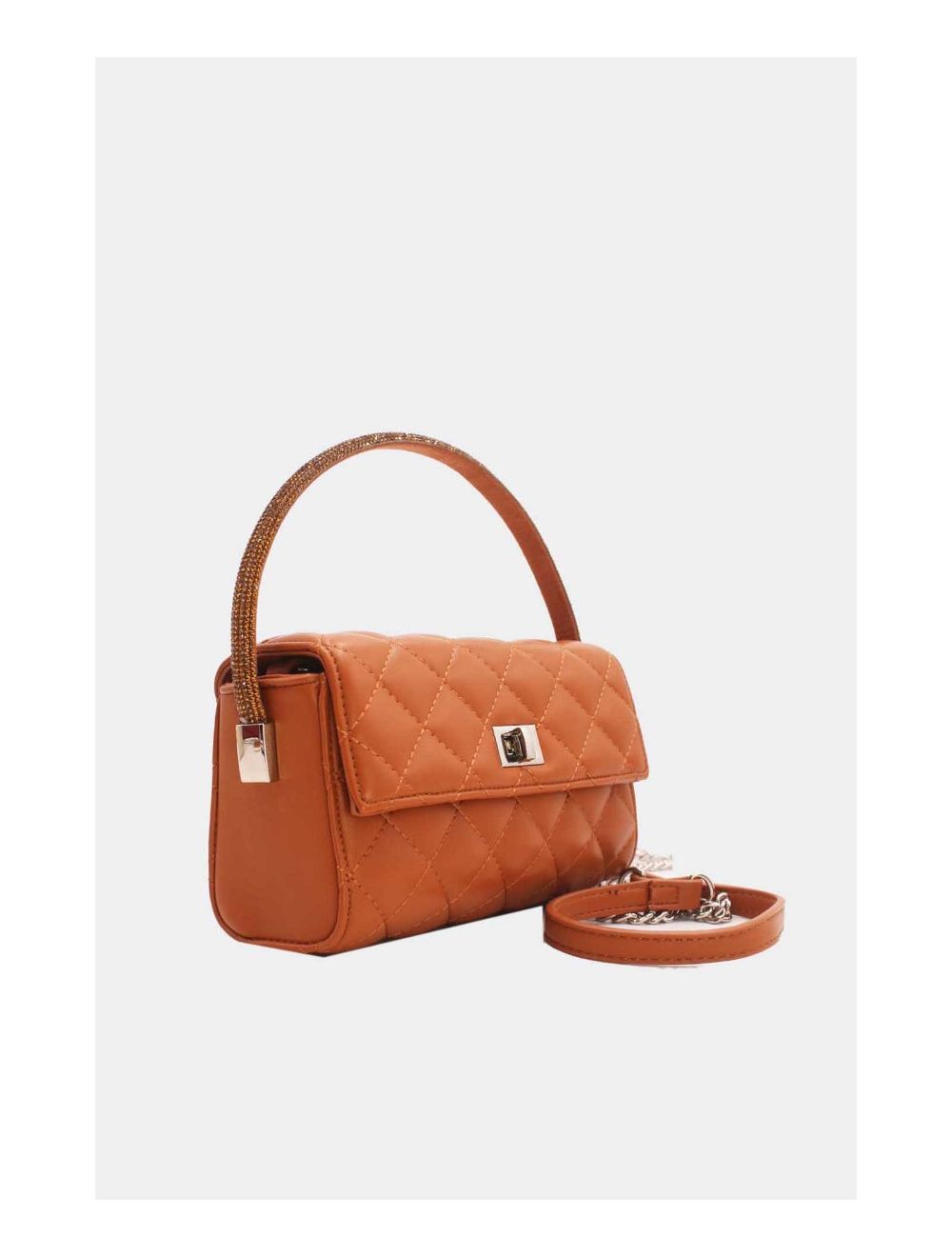 Tom&eva Mini Sac à Main Matelassé-22P-5596-Marron