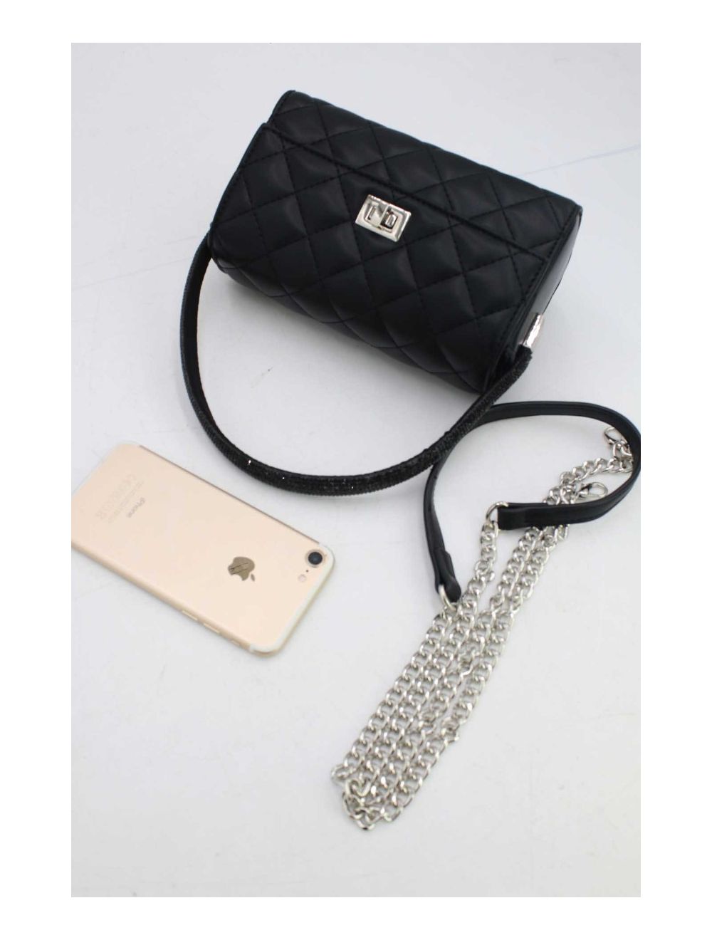 Tom&eva Mini Sac à Main Matelassé-22P-5596-Noir