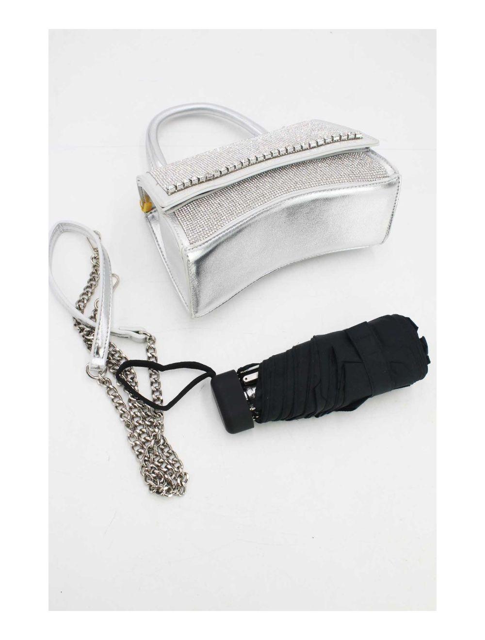 Tom&eva Mini Sac à Main Strass-22P-5531-Argent