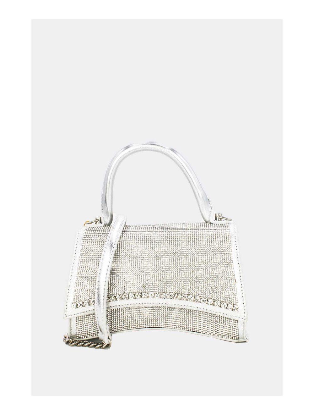 tom&eva Mini Sac à Main Strass-22P-5531-Argent