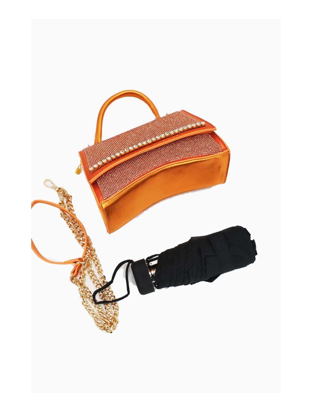 Tom&eva Mini Sac à Main Strass-22P-5531-Orange