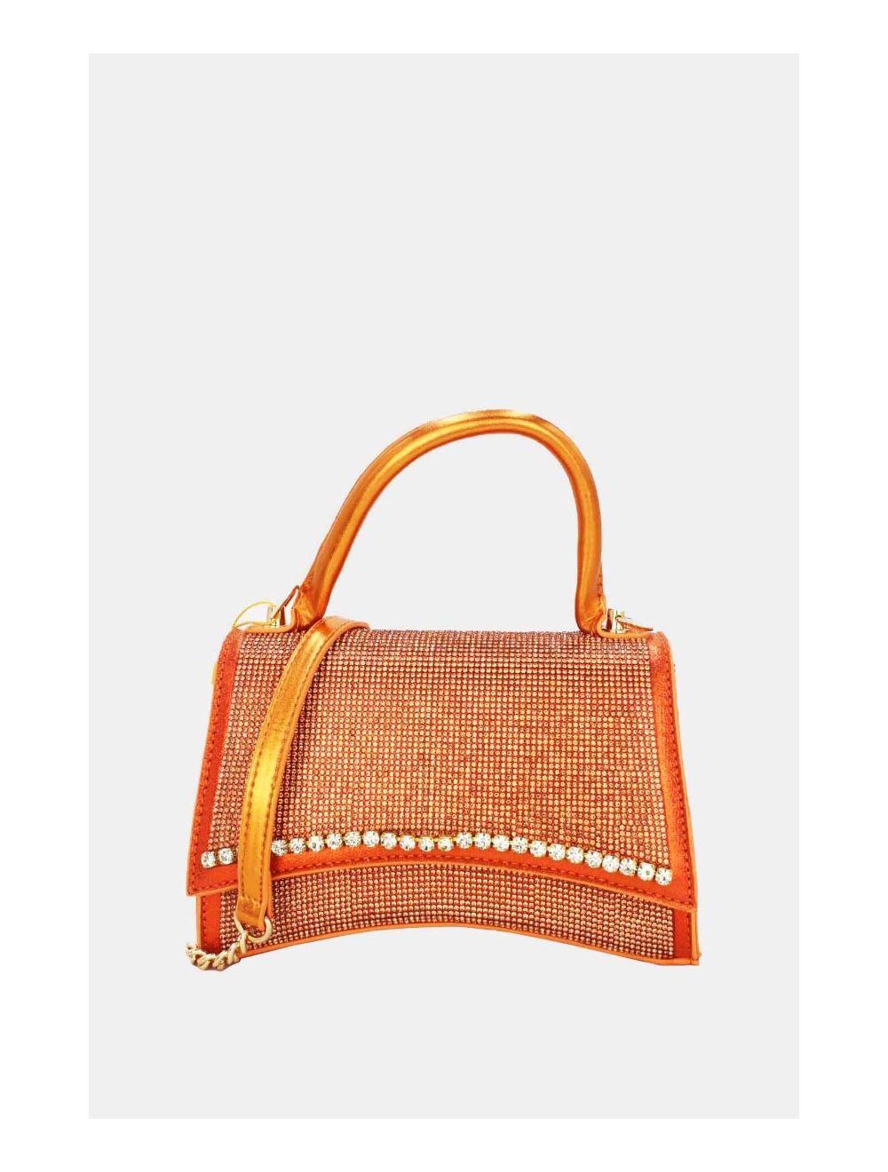 tom&eva Mini Sac à Main Strass-22P-5531-Orange