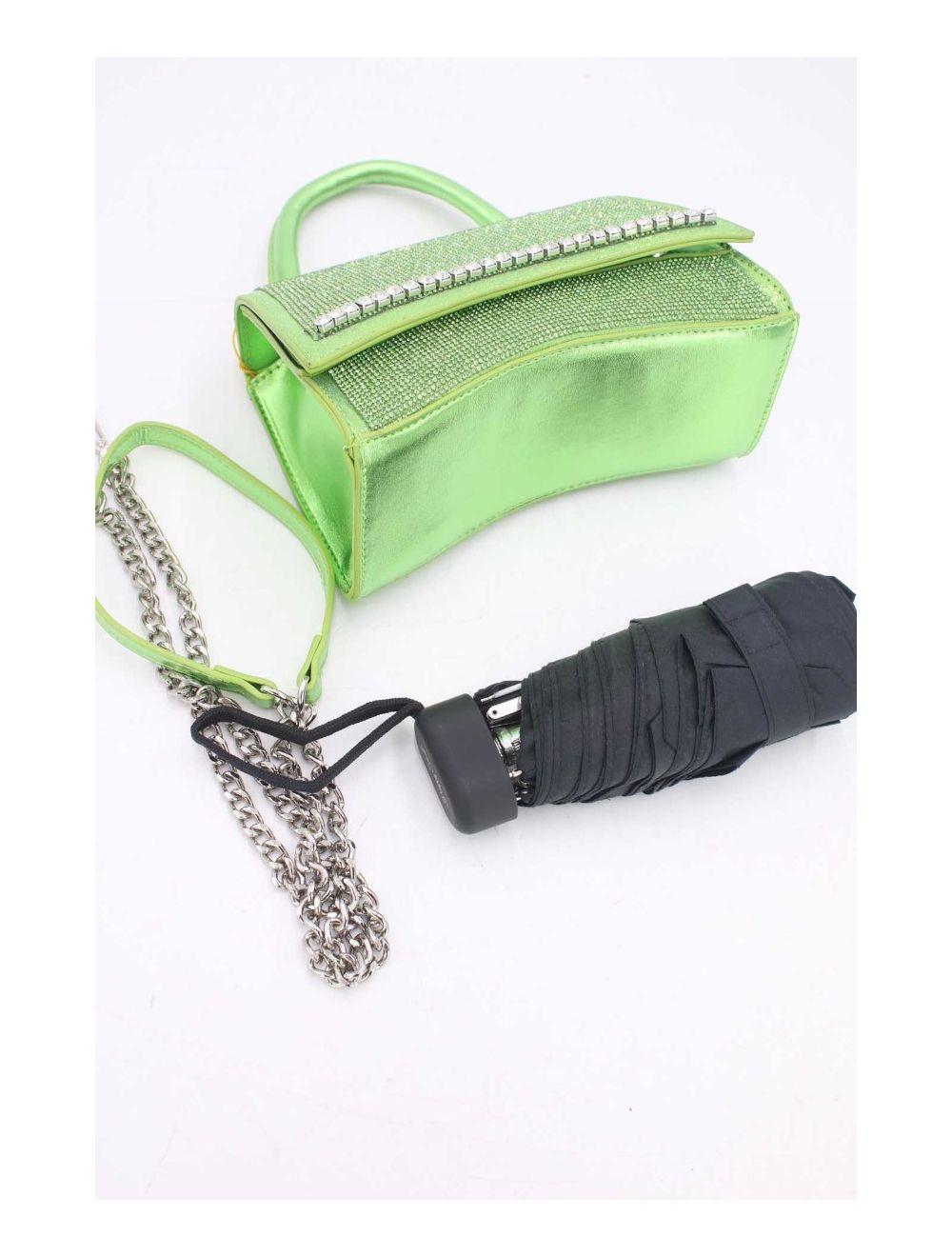 Tom&eva Mini Sac à Main Strass-22P-5531-Vert