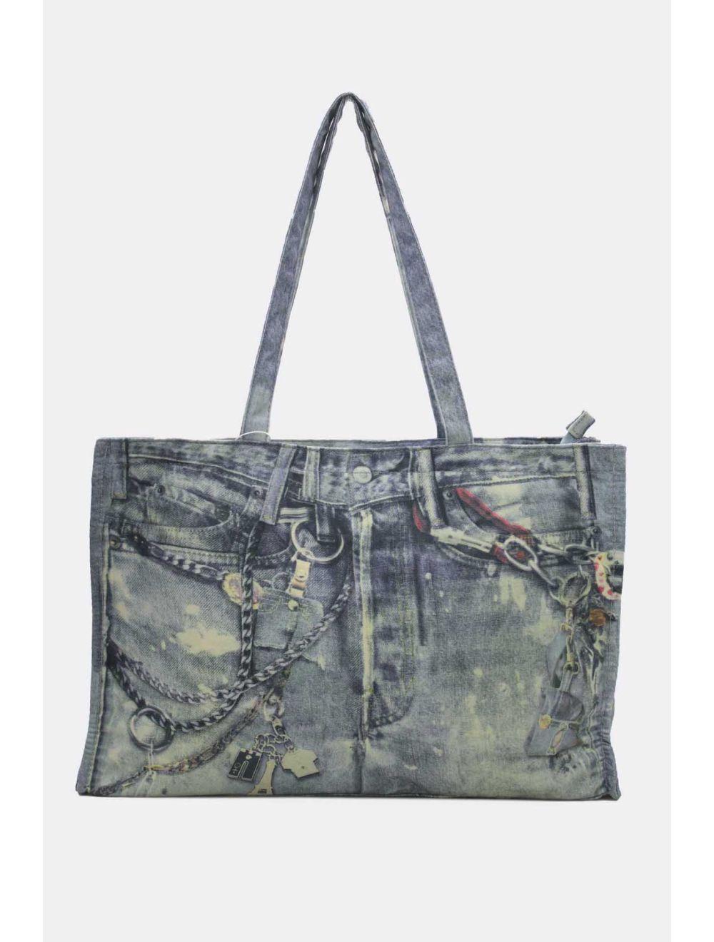Tom&eva Oversize Sac Cabas En Jeans 24B-5999-Bleu