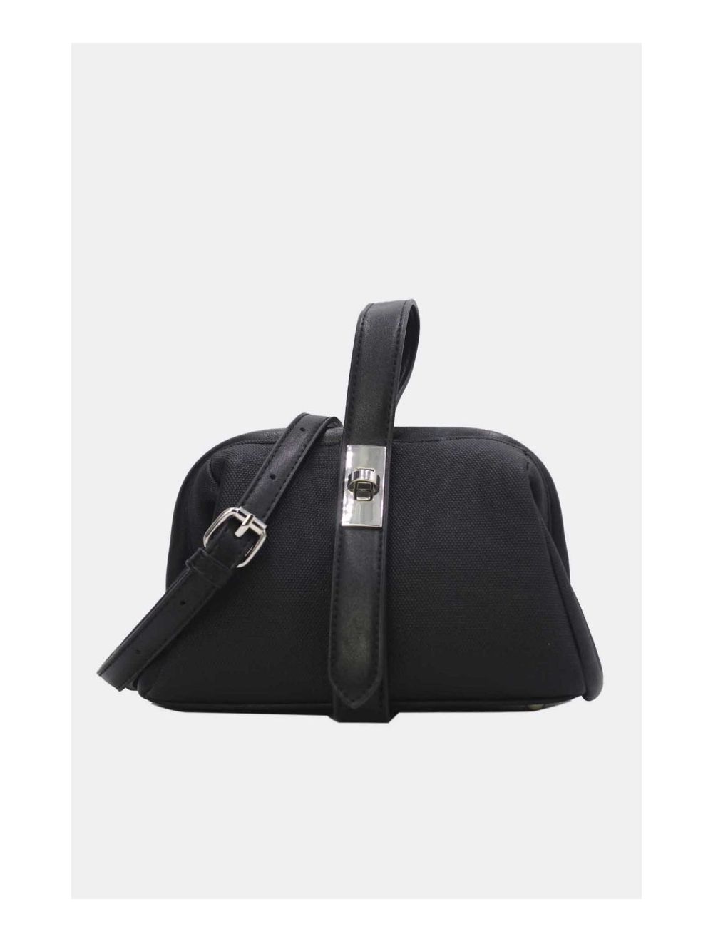 Tom&eva Petit Sac à Main Effet Tissu 24P-6019-Noir