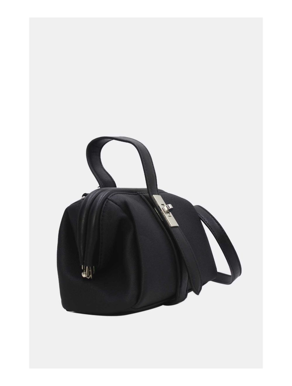 Tom&eva Petit Sac à Main Effet Tissu 24P-6019-Noir