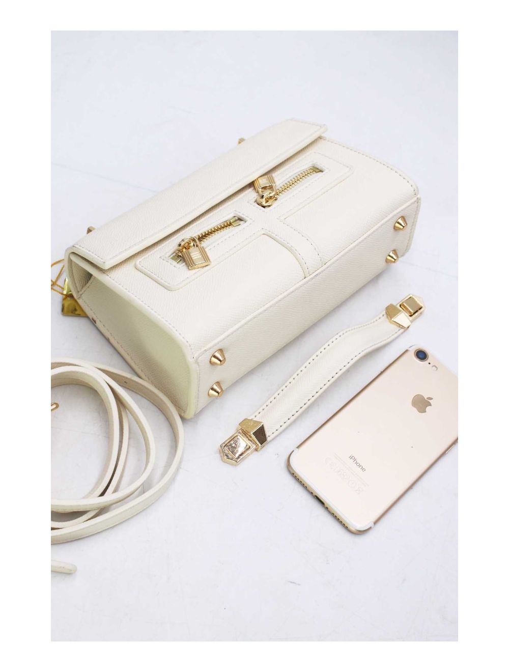 Tom&eva Petit Sac à Main Orné Lock 24P-5953-Beige