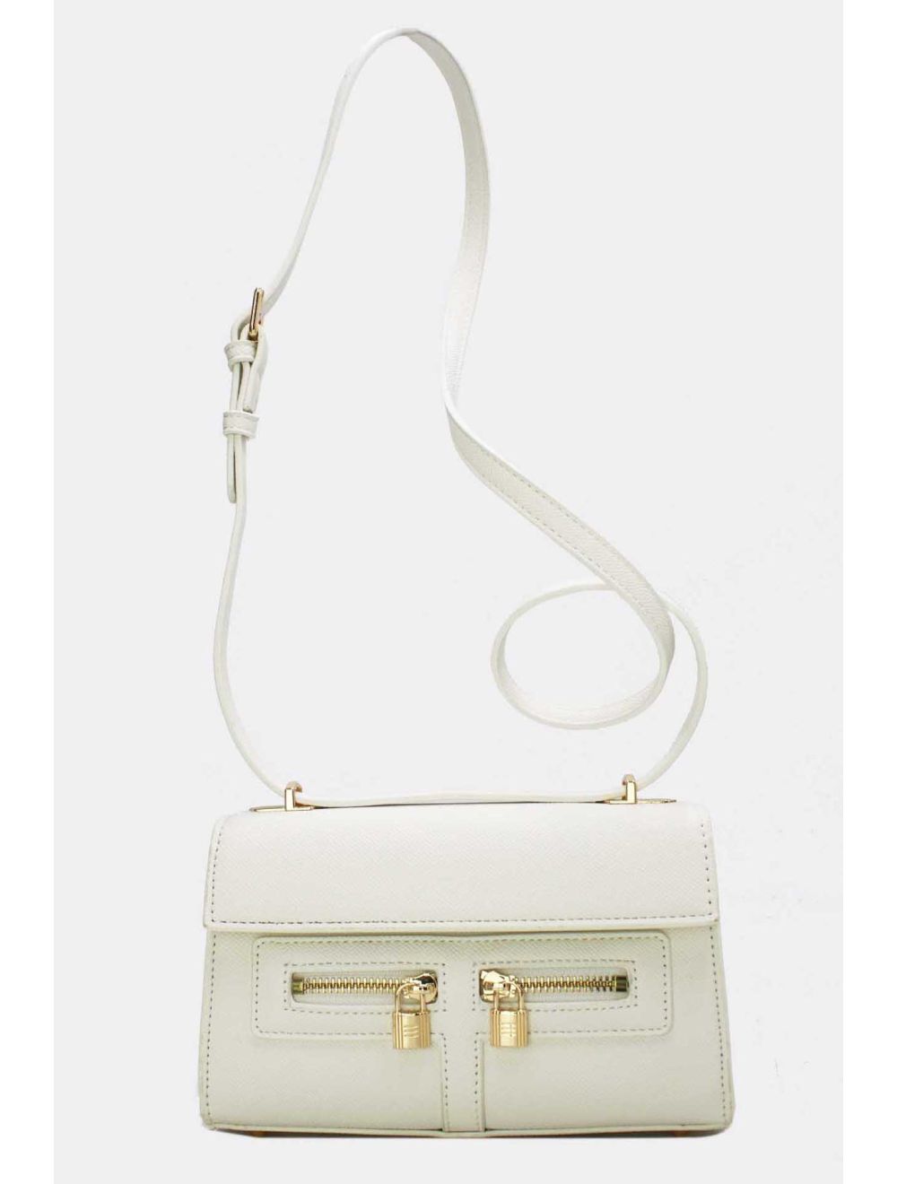 Tom&eva Petit Sac à Main Orné Lock 24P-5953-Blanc