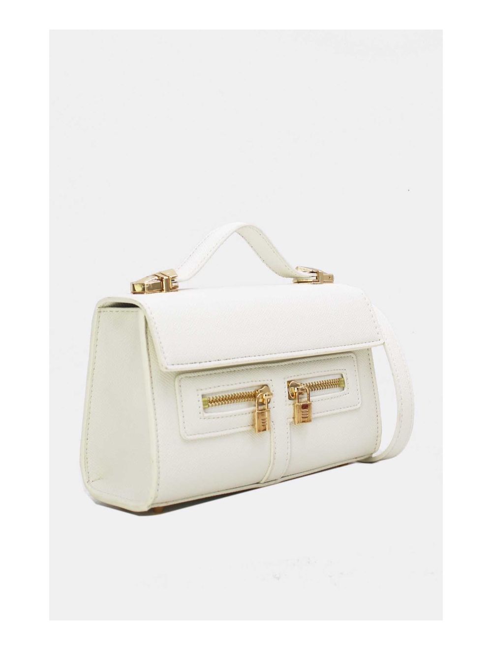 tom&eva Petit Sac à Main Orné Lock 24P-5953-Blanc