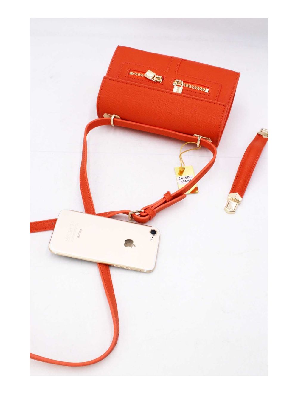 Tom&eva Petit Sac à Main Orné Lock 24P-5953-Orange
