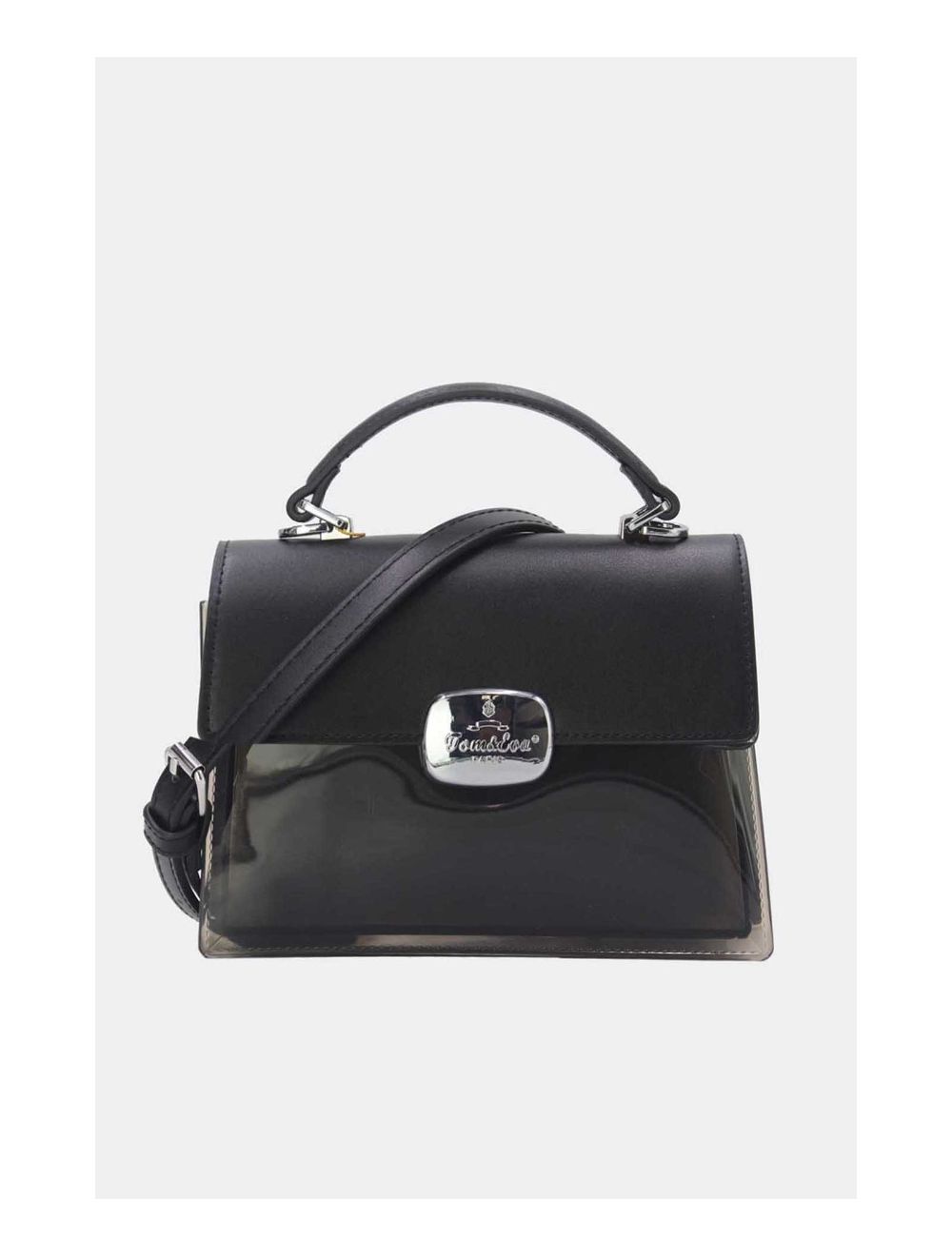 Tom&eva Petit Sac à Main Transparent 24P-6062-Noir