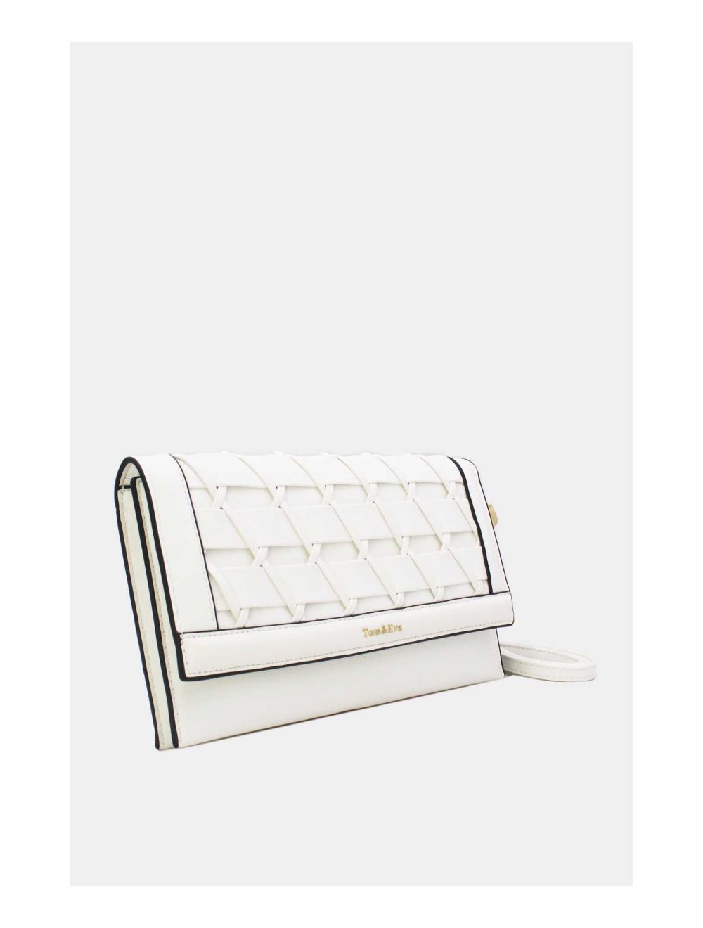Tom&eva Pochette Bandoulière Tressé 24P-6122-Blanc
