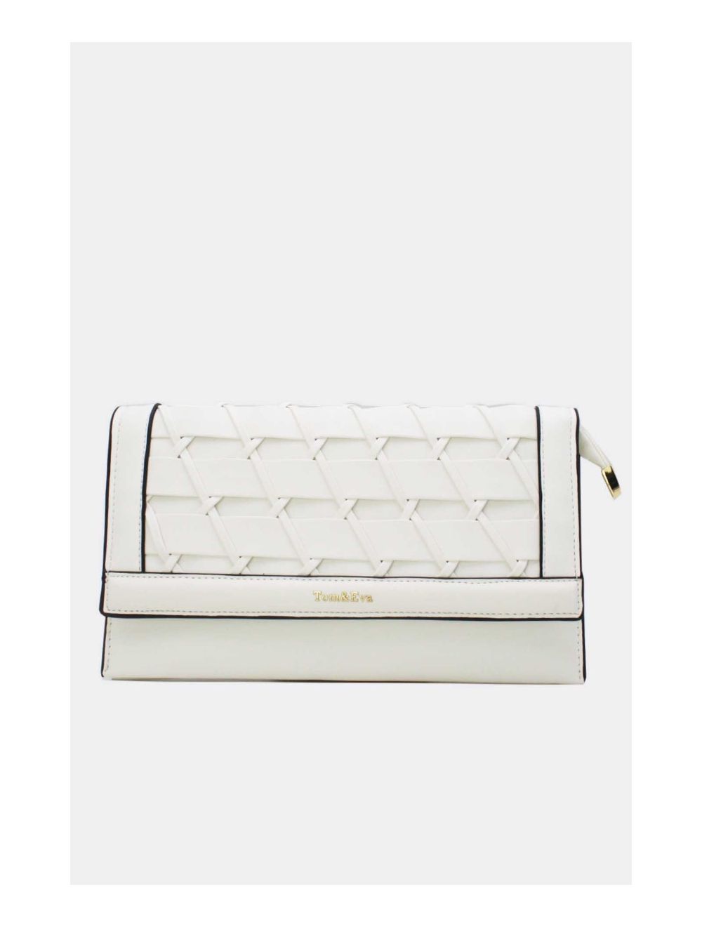 tom&eva Pochette Bandoulière Tressé 24P-6122-Blanc