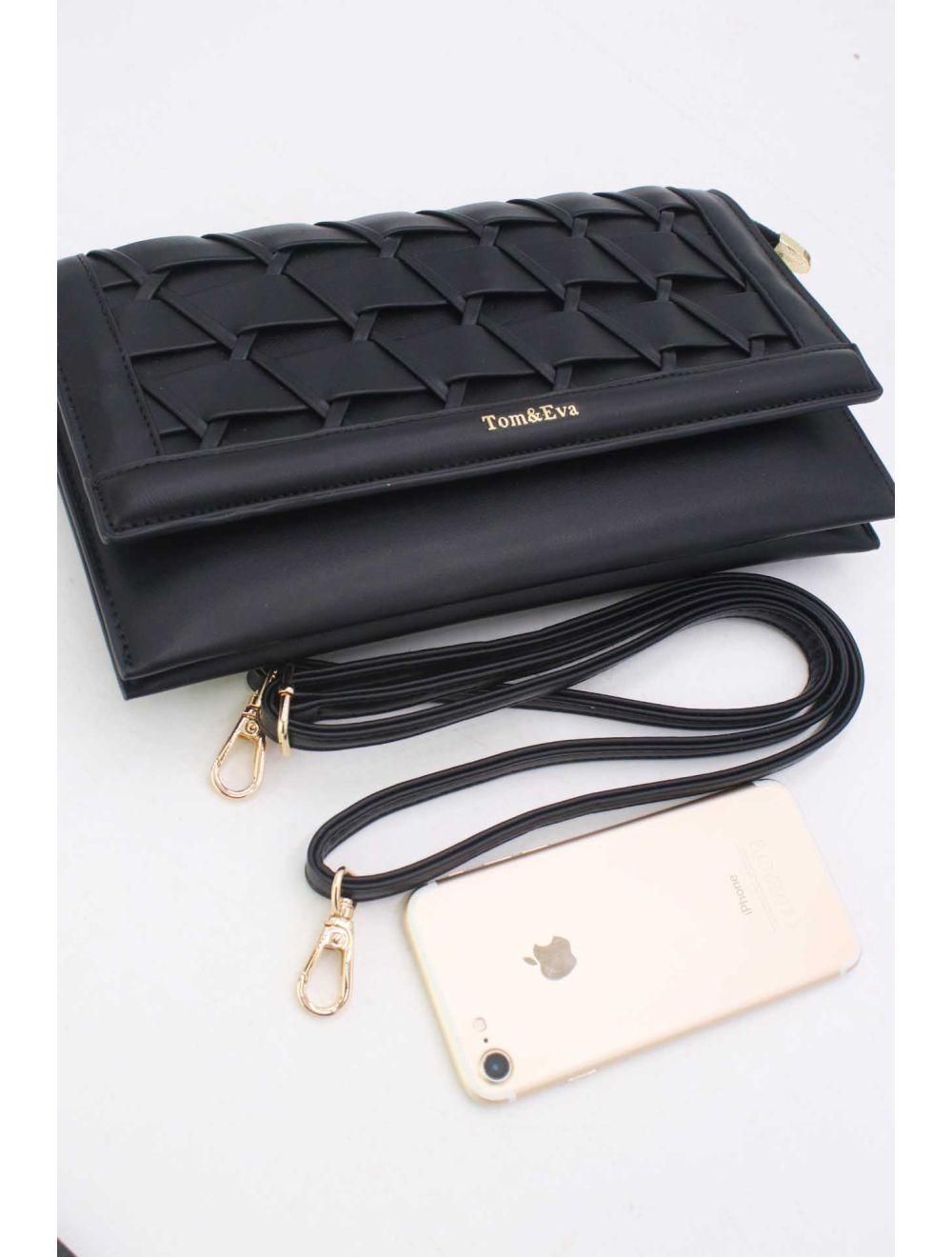 Tom&eva Pochette Bandoulière Tressé 24P-6122-Noir