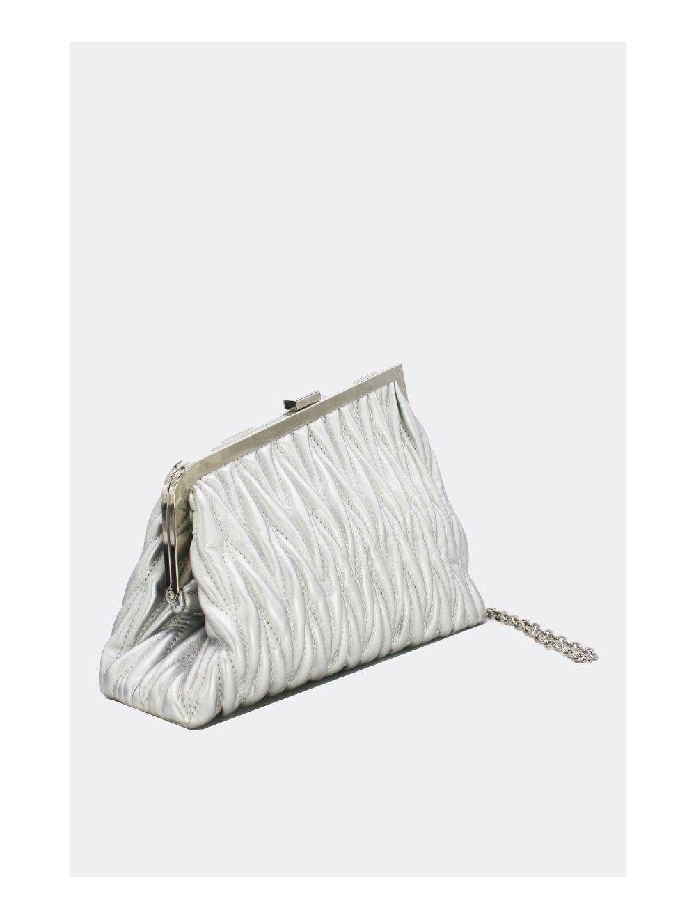 Tom&eva Pochette Biface Matelassé-22C-5552-Argent