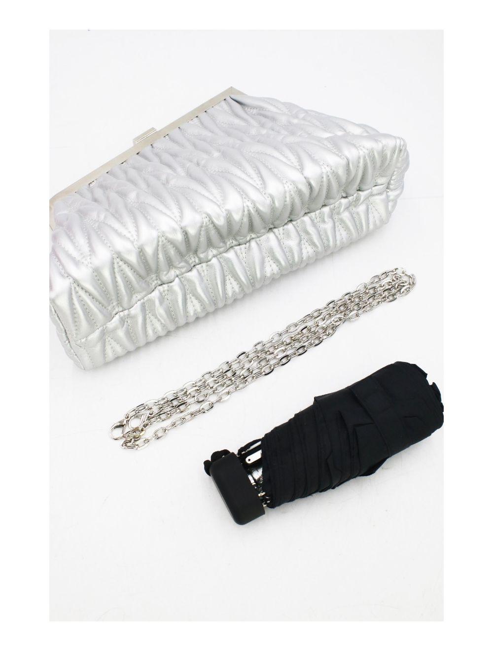Tom&eva Pochette Biface Matelassé-22C-5552-Argent