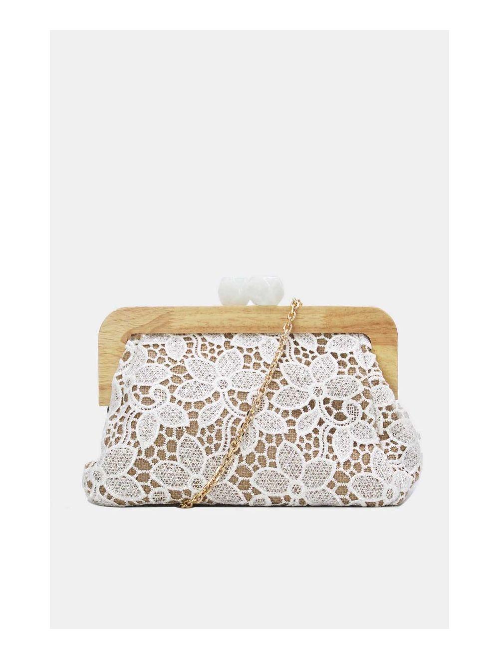 Tom&eva Pochette Brodée Vintage 24B-5986-Blanc