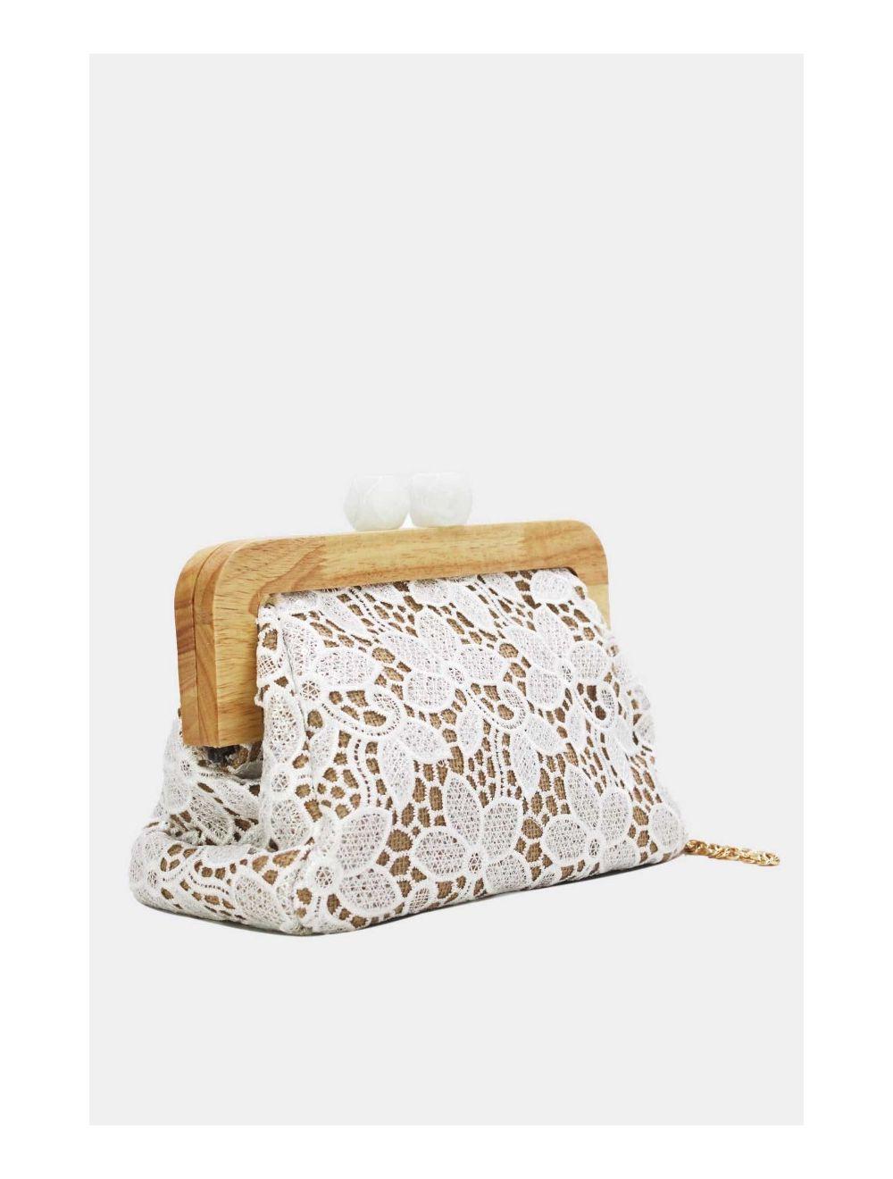 Tom&eva Pochette Brodée Vintage 24B-5986-Blanc
