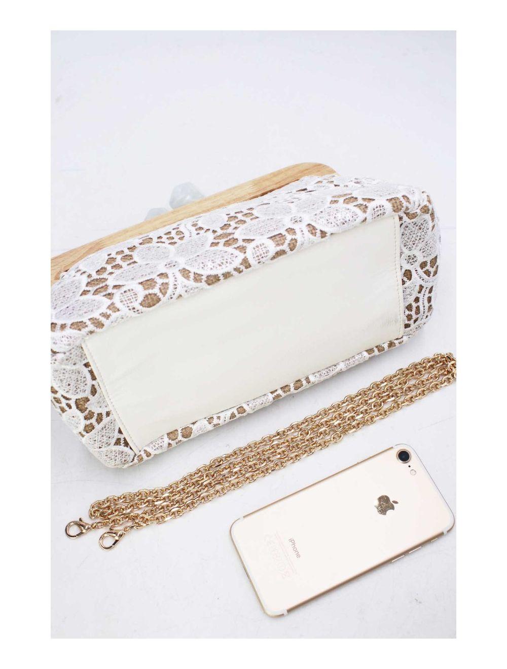 Tom&eva Pochette Brodée Vintage 24B-5986-Blanc