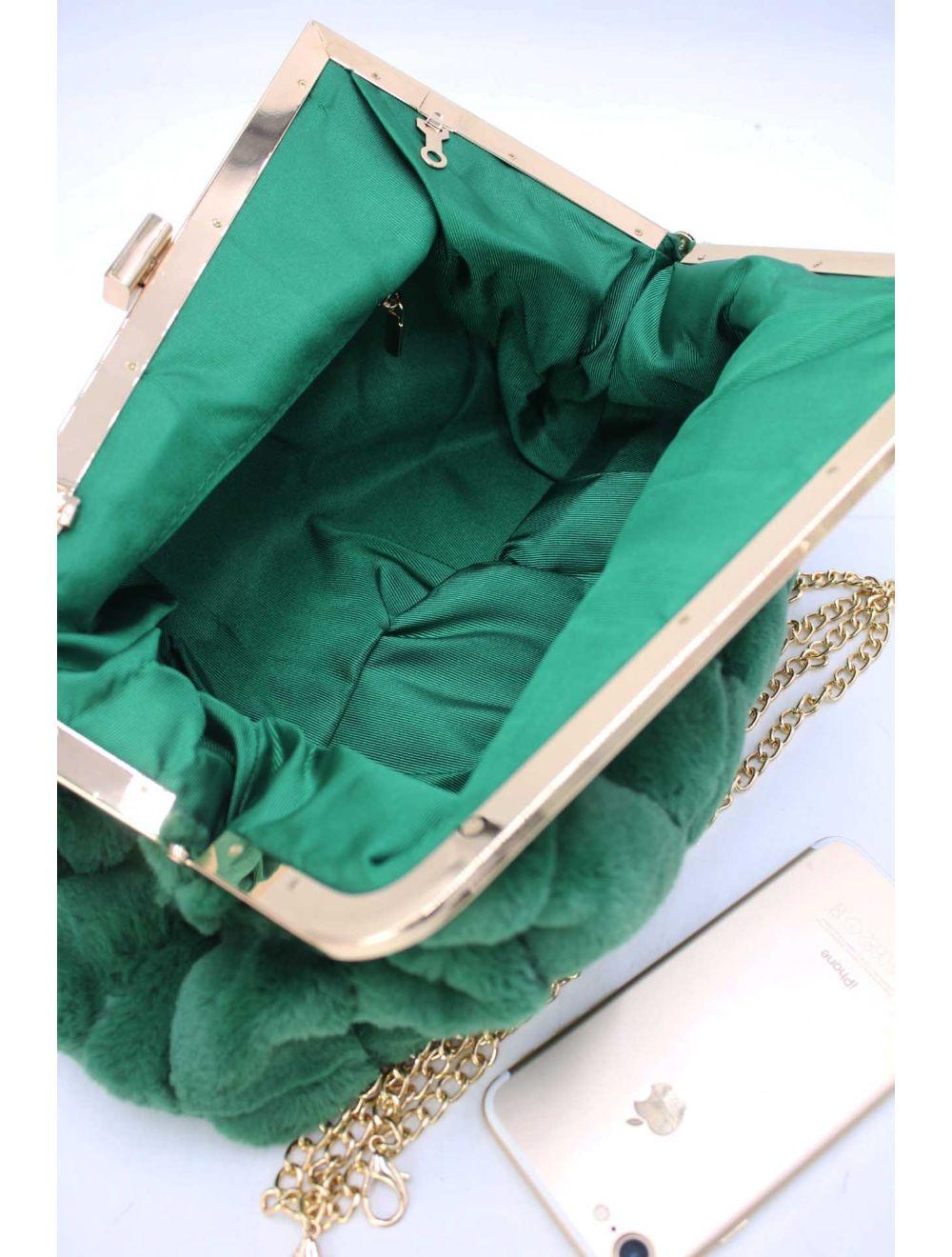 Tom&eva Pochette Fourrure Moumoute-22P-5390-Vert