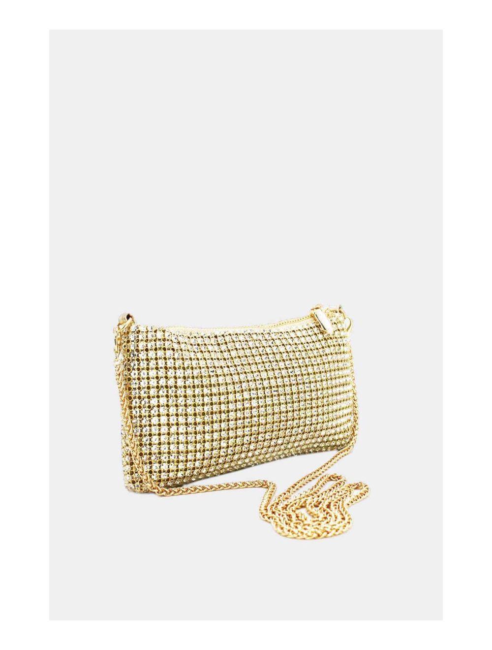 Tom&eva Pochette Soirée Avec Strasse -22P-5601-Gold