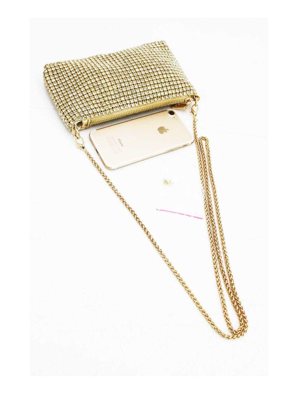 tom&eva Pochette Soirée Avec Strasse -22P-5601-Gold