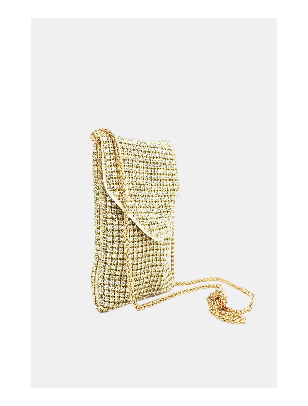 Tom&eva Pochette Soirée Avec Strasse -22P-5602-Doré