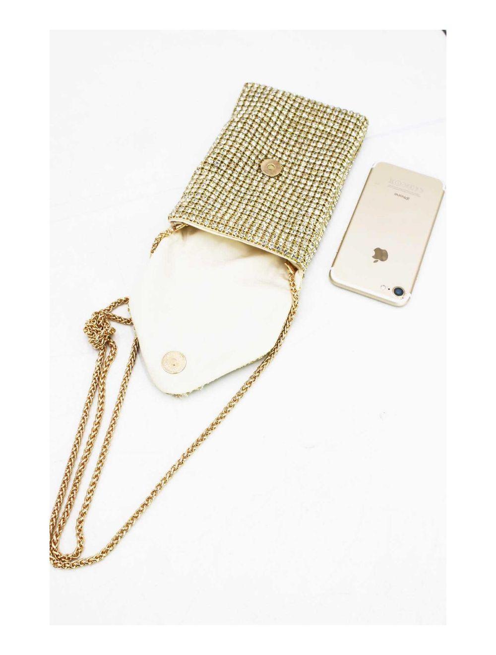 Tom&eva Pochette Soirée Avec Strasse -22P-5602-Doré