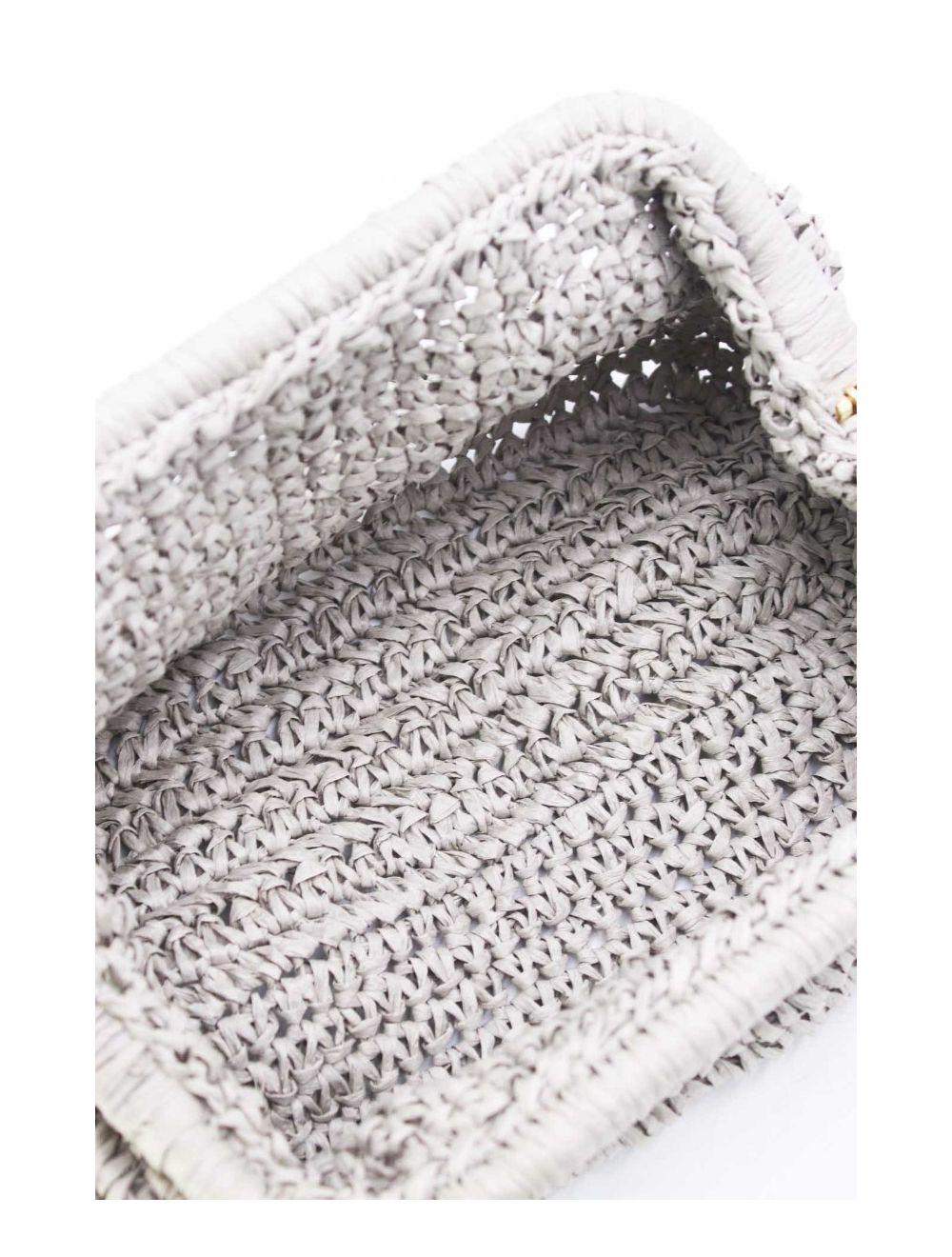 tom&eva Pochette Structure En Paille 24P-6069-Gris