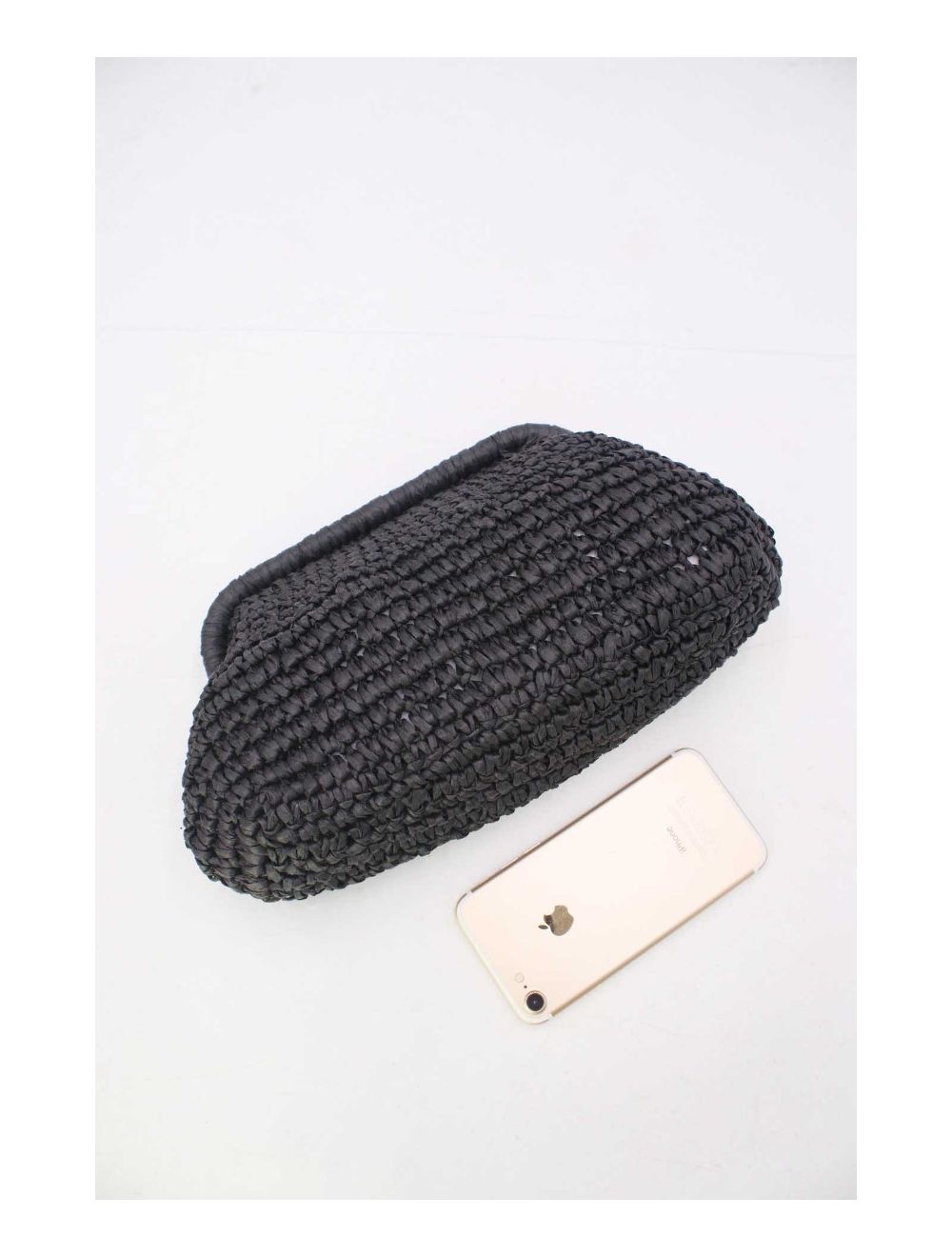 Tom&eva Pochette Structure En Paille 24P-6069-Noir