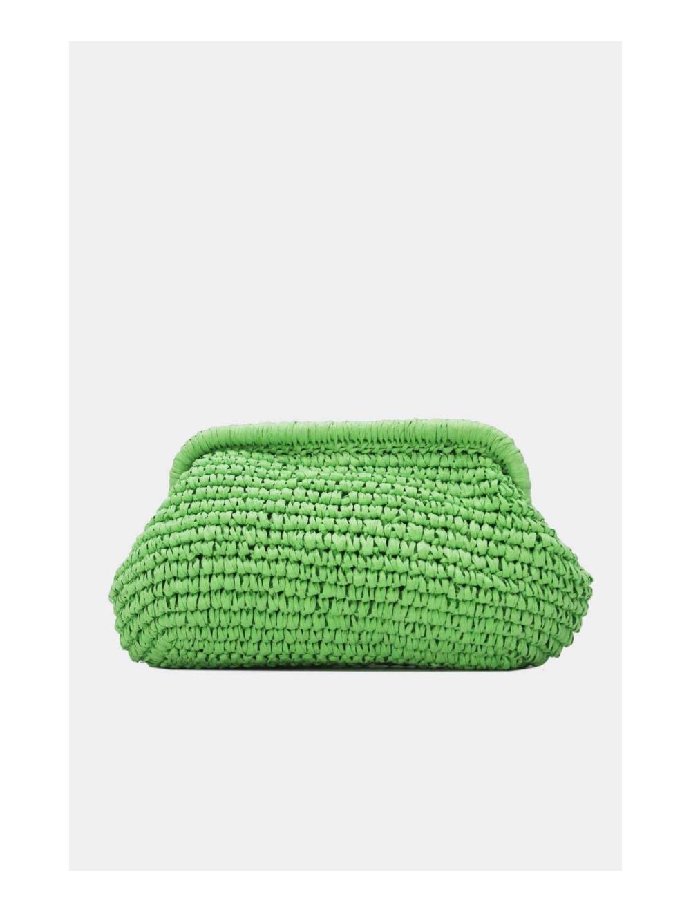 Tom&eva Pochette Structure En Paille 24P-6069-Vert