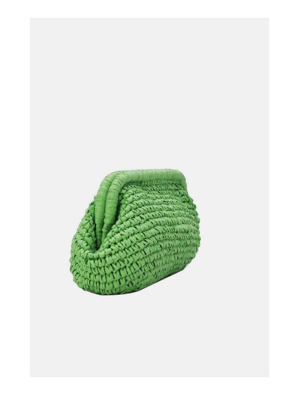 Tom&eva Pochette Structure En Paille 24P-6069-Vert