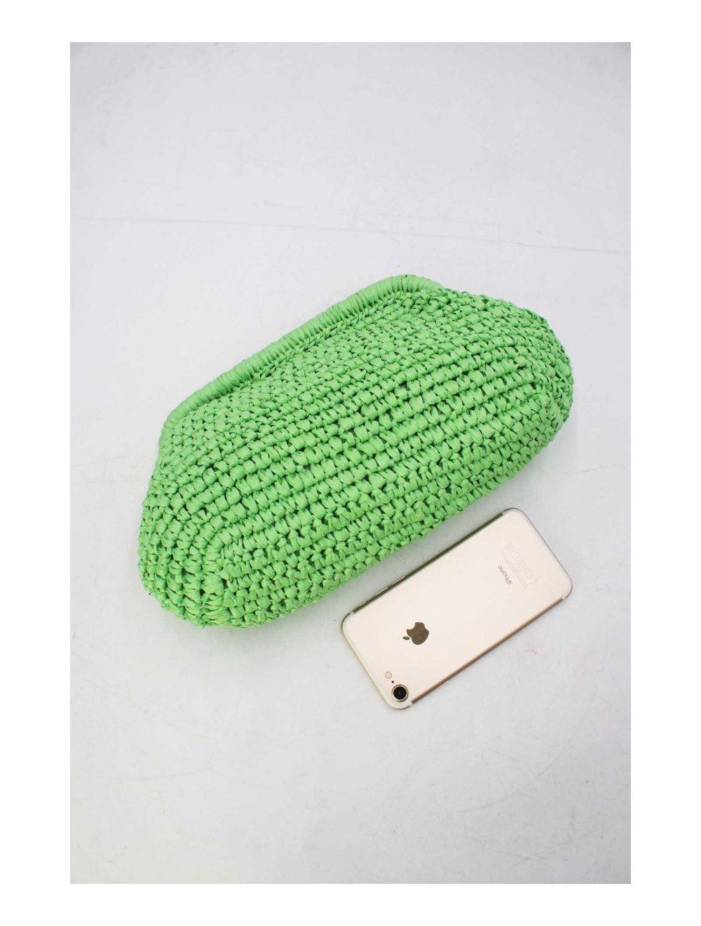 Tom&eva Pochette Structure En Paille 24P-6069-Vert