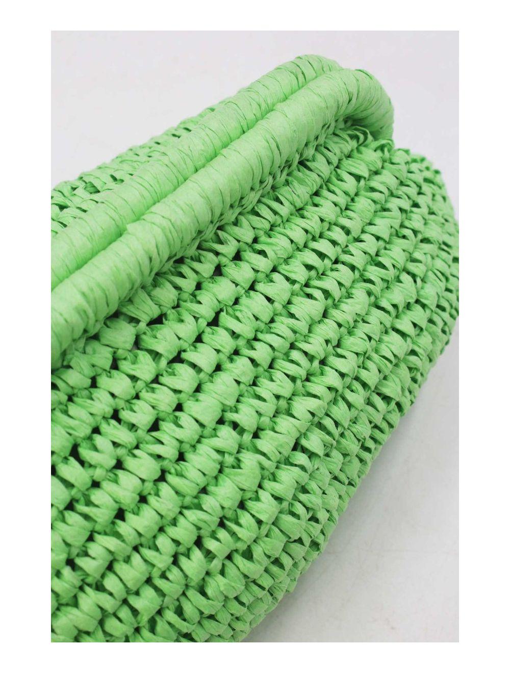 tom&eva Pochette Structure En Paille 24P-6069-Vert