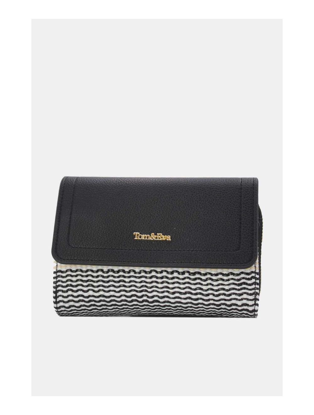 tom&eva Portefeuille Femme Tressé 24P-5979-Noir