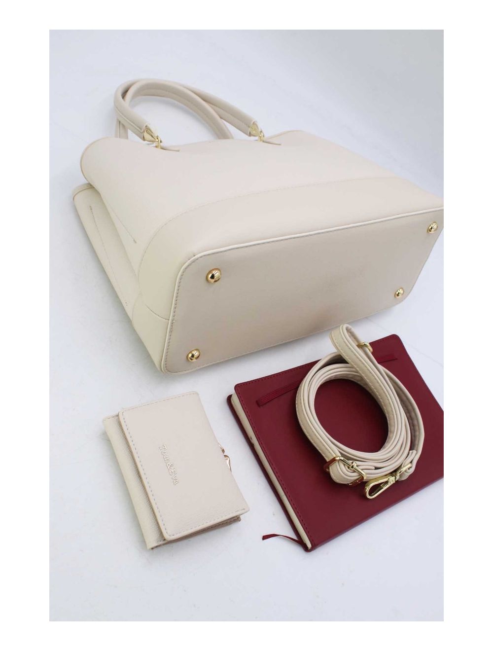 tom&eva Sac à Main 2-in-1 Classique 24B-6123-Crème