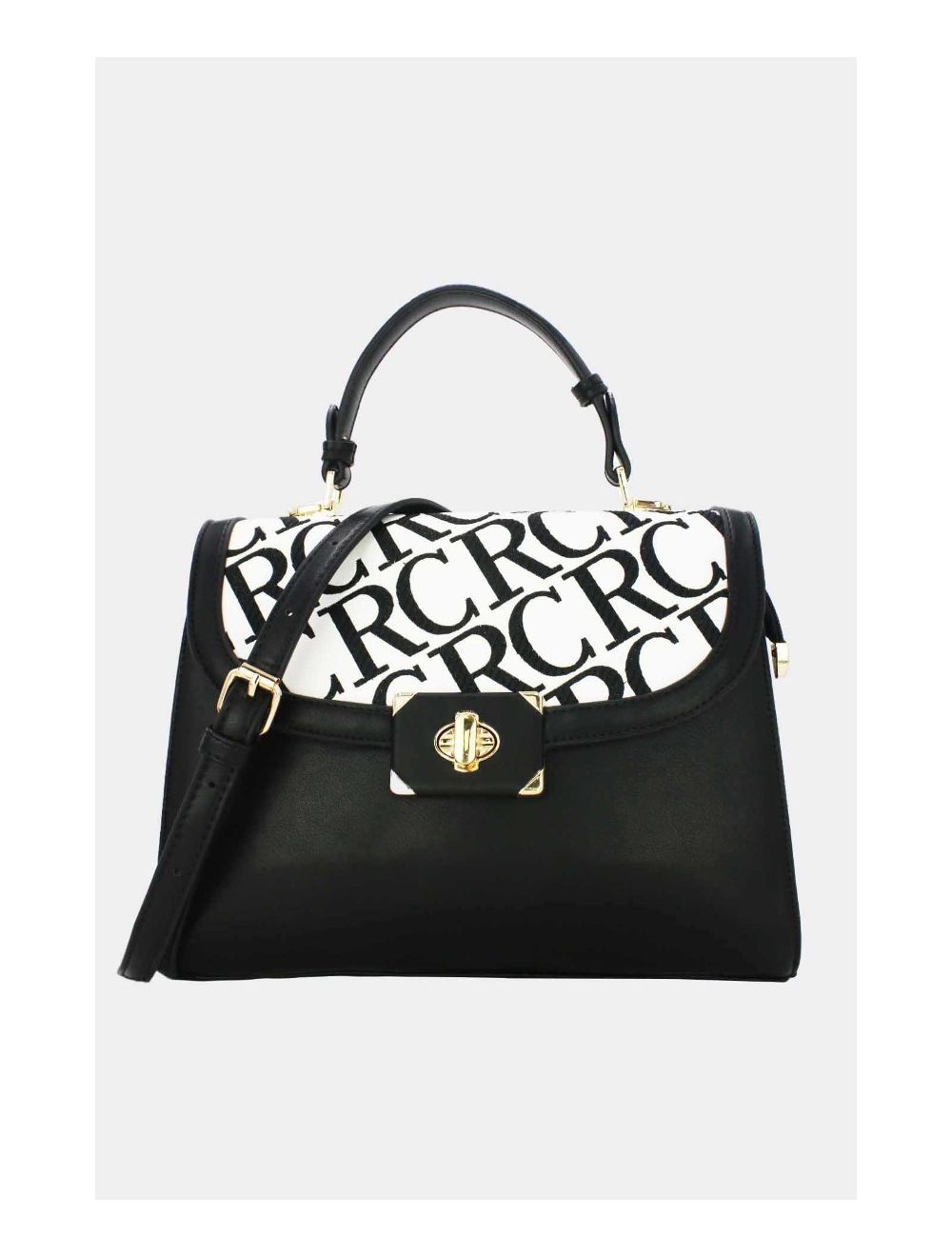 Tom&eva Sac à Main à Rabat Bordure-22B-5525-Black