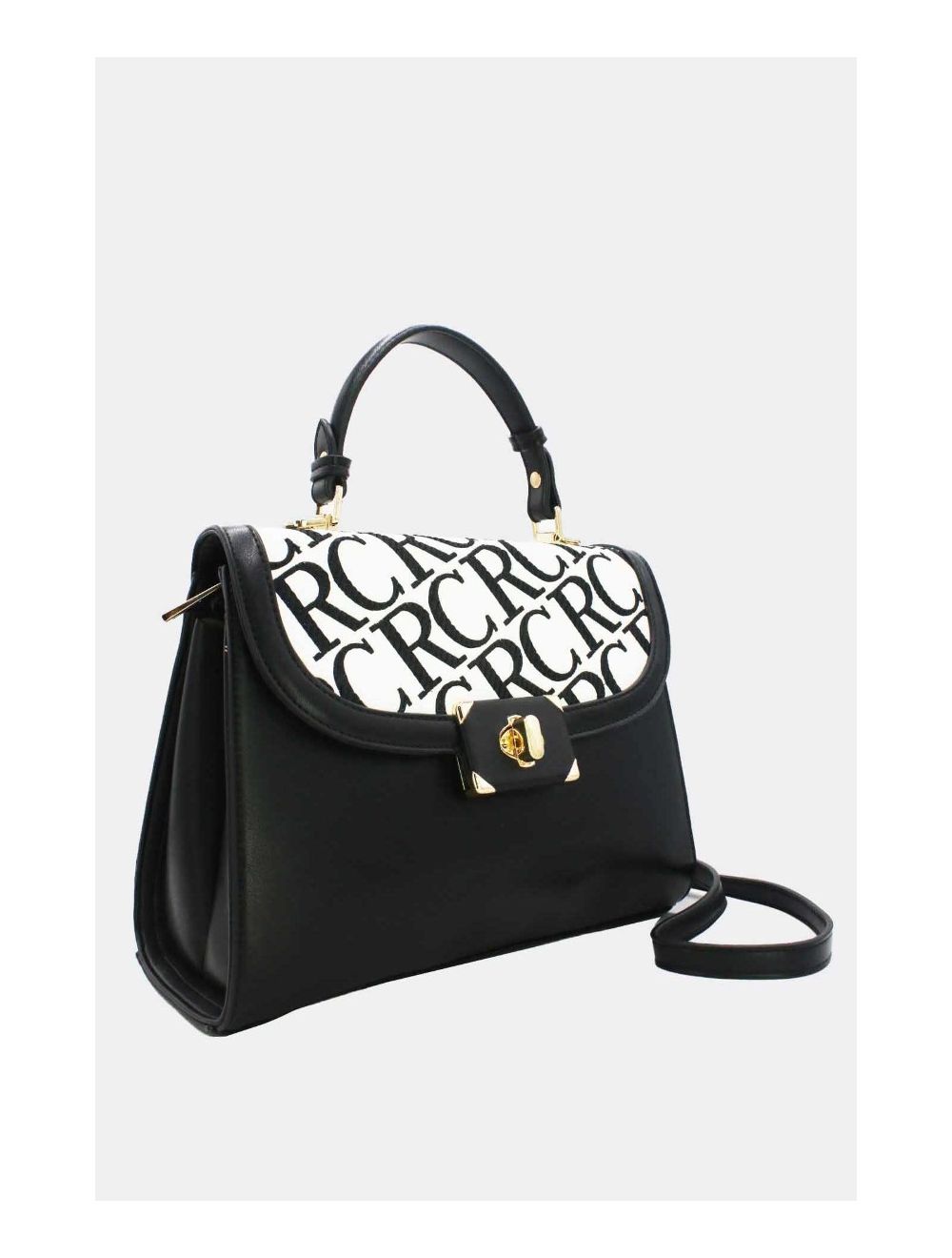 Tom&eva Sac à Main à Rabat Bordure-22B-5525-Black
