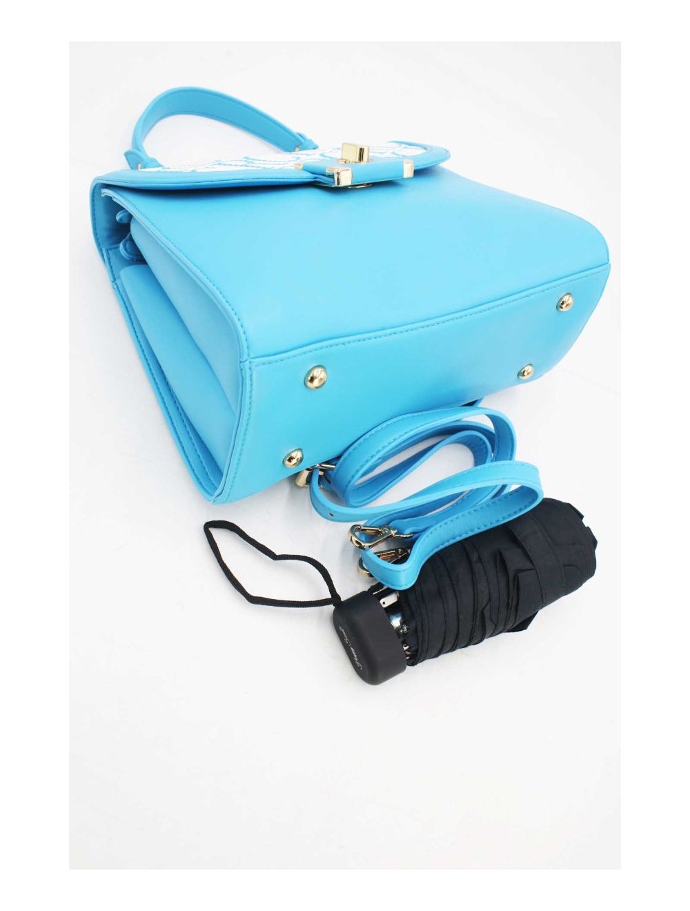 tom&eva Sac à Main à Rabat Bordure-22B-5525-Blue