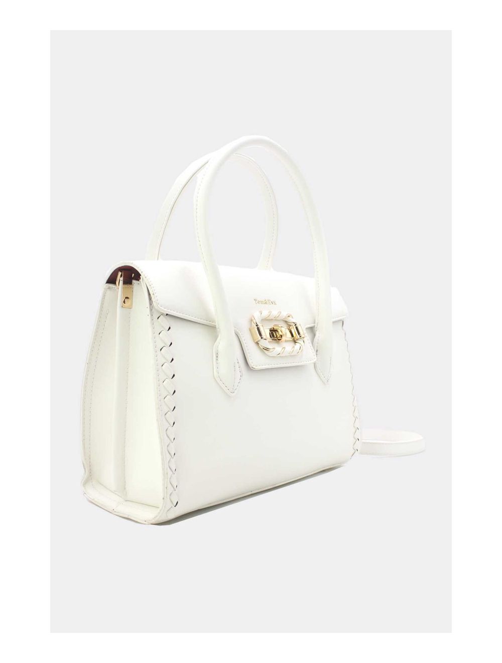 Tom&eva Sac à Main à Rabat Chic-24B-5899-Blanc