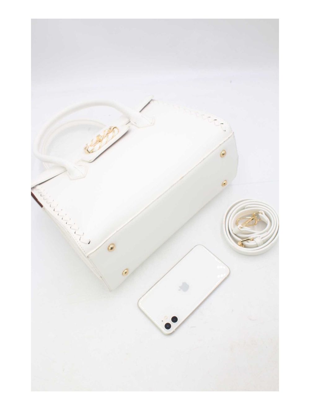 Tom&eva Sac à Main à Rabat Chic-24B-5899-Blanc