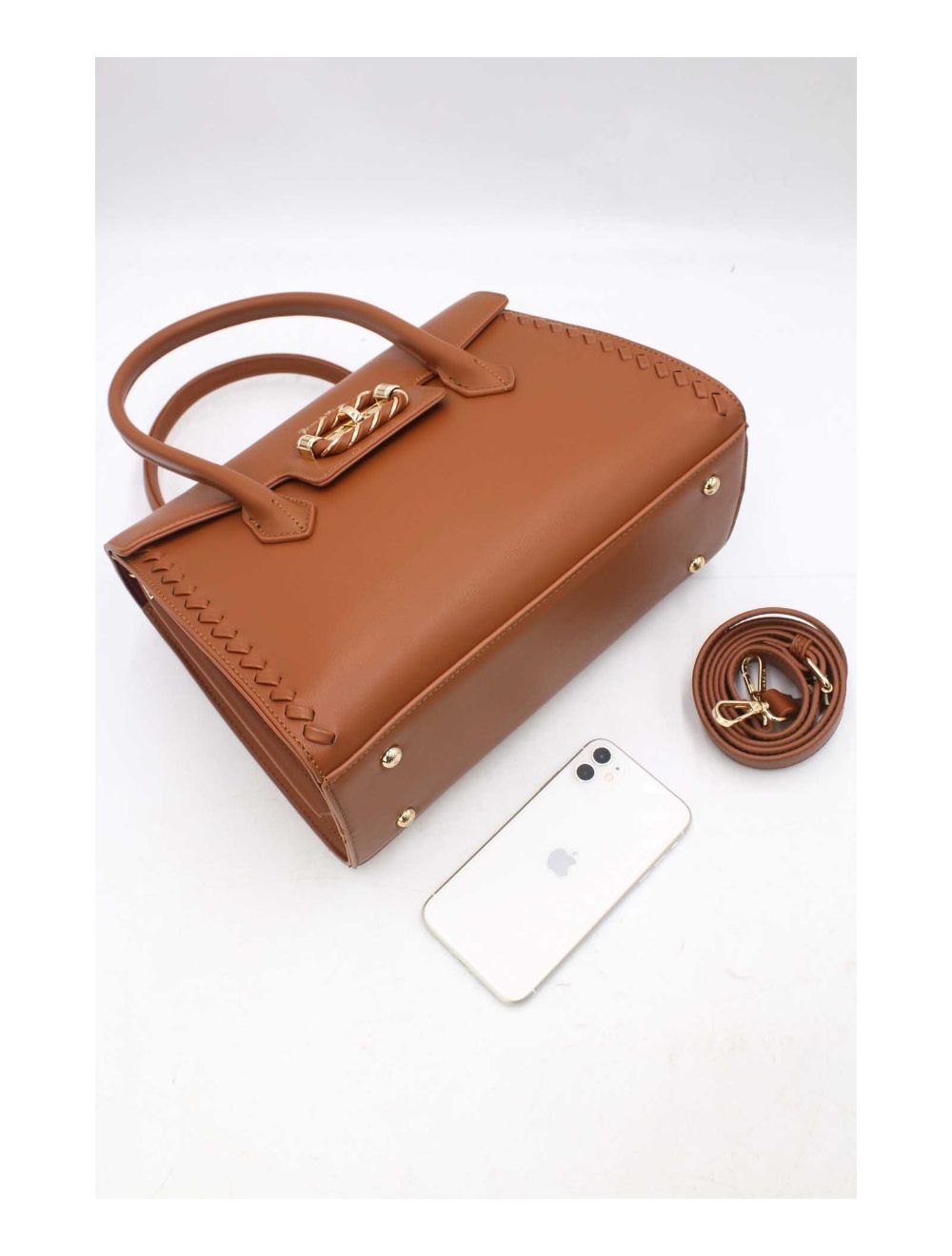 tom&eva Sac à Main à Rabat Chic-24B-5899-Marron